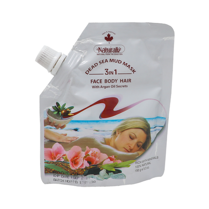 Naturaliz Dead Sea Mud Mask 3 In 1 With Argan Oil