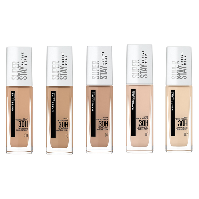 درجات كريم الاساس سوبر ستاي اكتيف وير من ميبلين