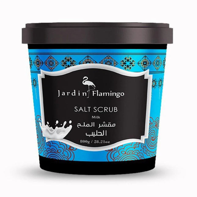 مقشر الجسم بالملح بنكهة الحليب من جاردن فلامنجو ٨٠٠ غرام