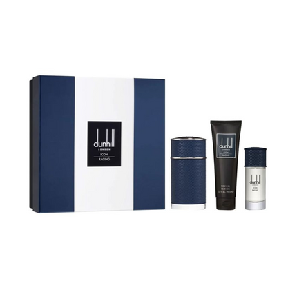 Dunhill Icon Racing Blue EDP 100ML + EDP 30ML + Shower Gel 90ML Gift Set For Men