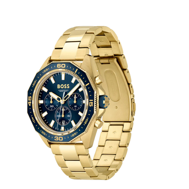 Hugo Boss Energy 1513973 yellow gold steel strap watch