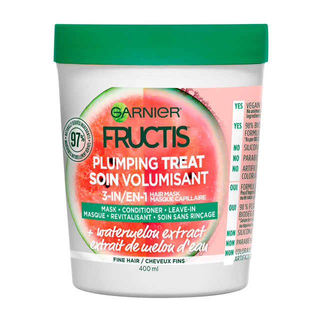 Garnier Fructis Plumping Treat 3 In 1 Hair Mask 400ml