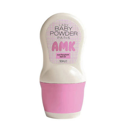 Lady Baby Powder AMK Anti-Perspirant Roll On Pink 50ml