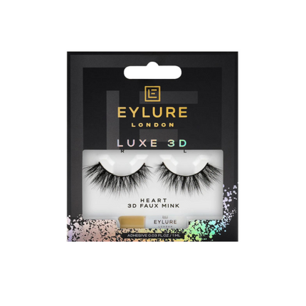 Eylure London Luxe 3D Faux Mink Black Eyelashes - Heart