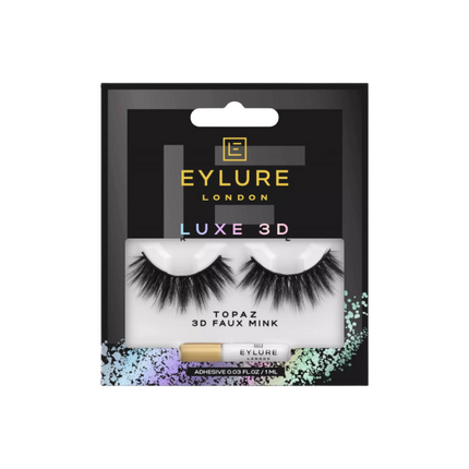 Eylure London Luxe 3D Faux Mink Black Eyelashes - Topaz