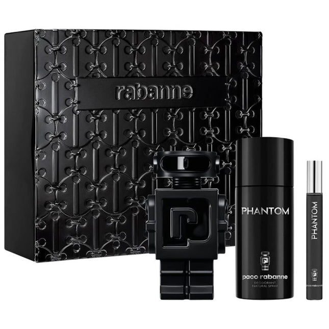 Rabanne Phantom EDP 100Ml + EDP 10Ml + Deodorant 150Ml Gift Set For Men