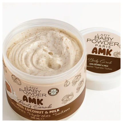 Lady Baby Powder AMK Body Scrub Coconut & Milk 500ml