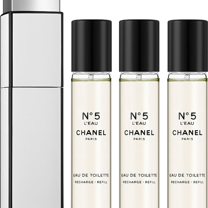 CHANEL N5 L'EAU EDT PURSE SPRAY 3x20ML REFILL
