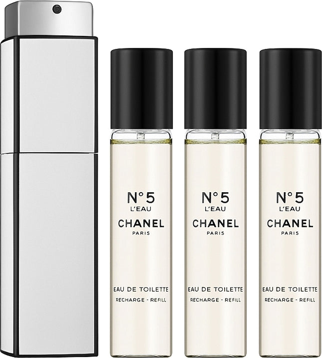 CHANEL N5 L'EAU EDT PURSE SPRAY 3x20ML REFILL