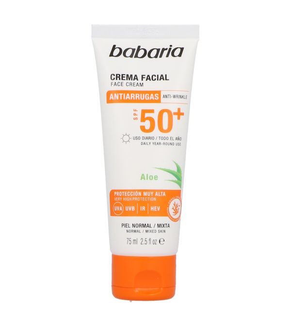 Babaria Anti-wrinkle SPF50+ Very High Protection Aloe 75ml
