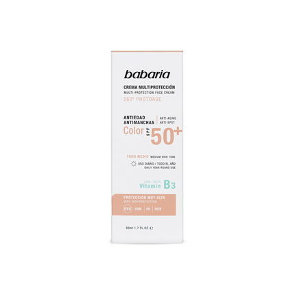 Babaria Multi Protection Photoage Tinted Face Cream SPF50+ 50ml