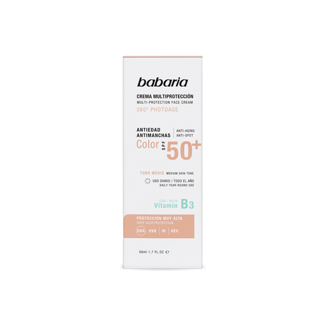 Babaria Multi Protection Photoage Tinted Face Cream SPF50+ 50ml