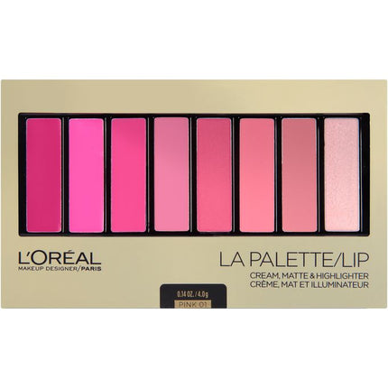 LOREAL PARIS LA PALETTE LIP PINK 01