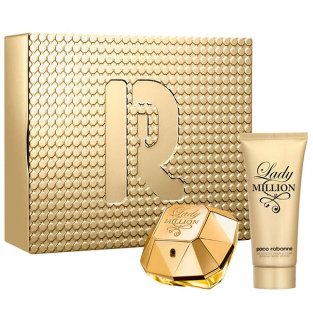 Rabanne Lady Million EDP 80Ml + Body Lotion 100Ml Gift Set For Women