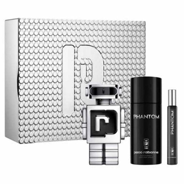 Rabanne Phantom EDT 100Ml + EDT 10Ml + Deodorant 150Ml Gift Set For Men