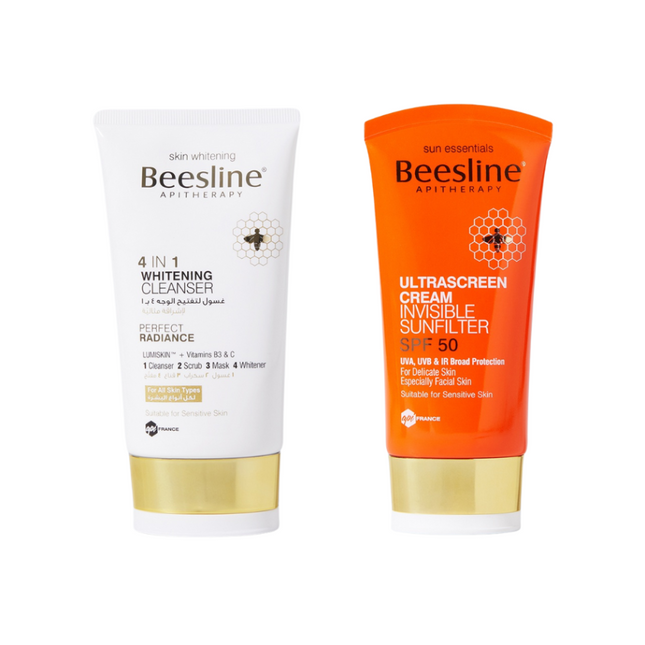 Beesline 4 in 1 Whitening Cleanser 150Ml + Ultra Screen Cream SPF50 60Ml Free