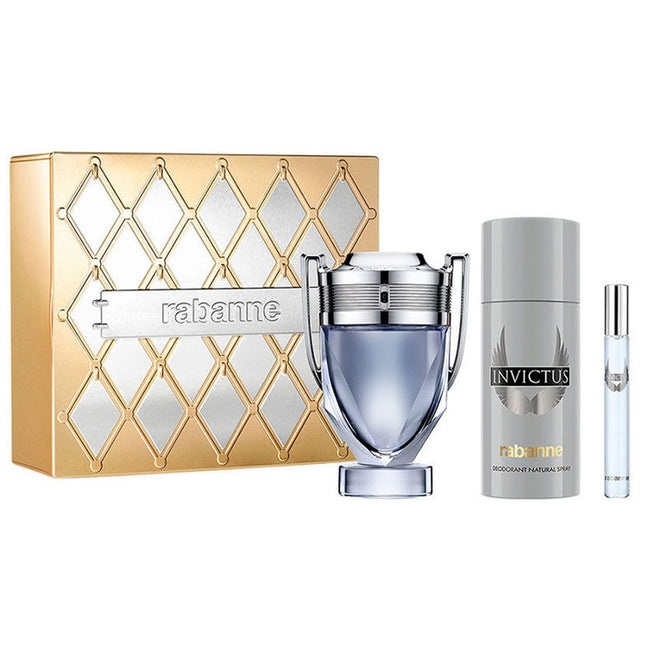 Invictus EDT 100Ml + EDT 10Ml + Deodorant 150Ml Gift Set For Men