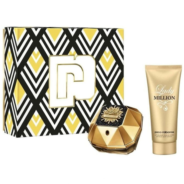 Rabanne Lady Million Fabulous EDP 80Ml + Body Lotion 100Ml Gift Set For Women