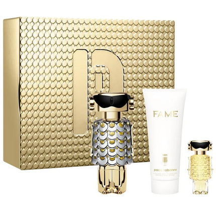 Rabanne Fame EDP 80Ml + EDP 4Ml + Body Lotion 100Ml Gift Set For Women