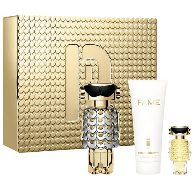 Rabanne Fame EDP 80Ml + EDP 4Ml + Body Lotion 100Ml Gift Set For Women