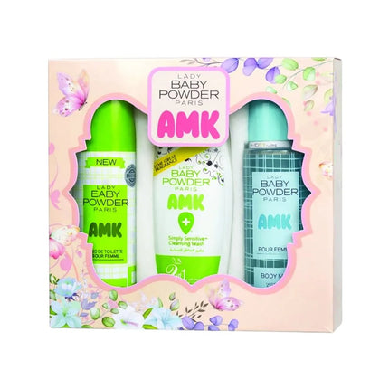 Lady Baby Powder AMK Ultimate Personal Care Set Vanilla Scent