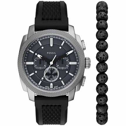 Fossil FS6145 Machine Men’s Watch 44mm Black Gift Set