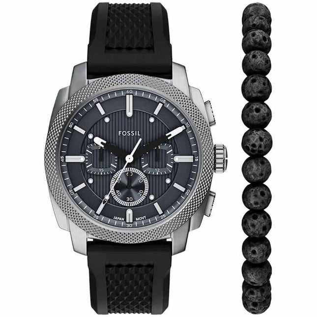 Fossil FS6145 Machine Men’s Watch 44mm Black Gift Set
