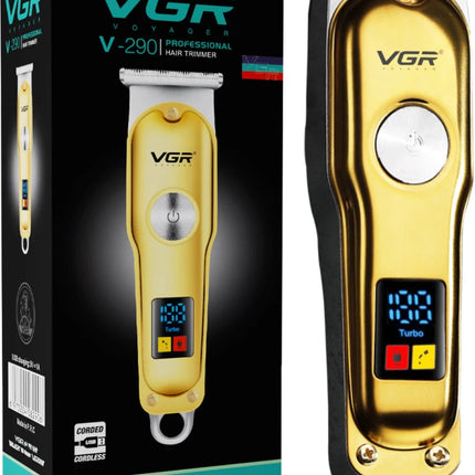 VGR Hair trimmer with Led display V-290