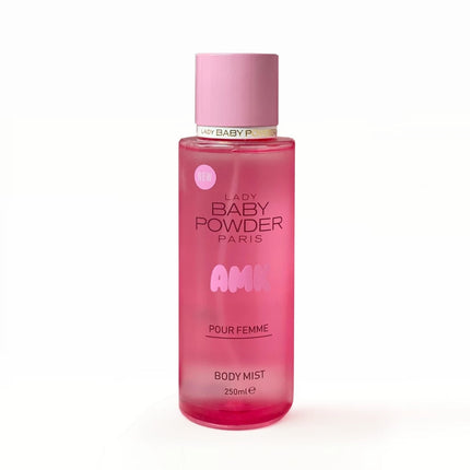 بودرة ليدي بيبي بودرة عطر جسم ايه ام كي للنساء بينك 250 مل