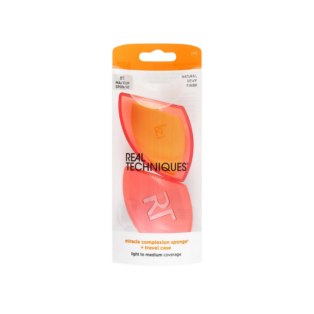 Real Techniques Miracle Complexion Sponge Makeup Blender + Travel Case