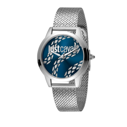 Just Cavalli JC1L050M0255 Tree Silver Mesh Watch For Women