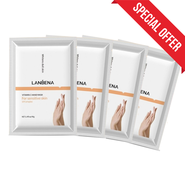 قناع اليدين من لانبينا بفيتامين سي، عرض 4 قطع