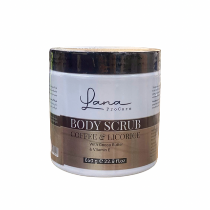 Lana ProCare Body Scrub Coffee & Licorice With Cocoa Butter & Vitamin E 650g