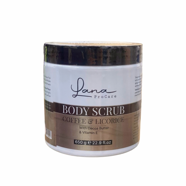 Lana ProCare Body Scrub Coffee & Licorice With Cocoa Butter & Vitamin E 650g