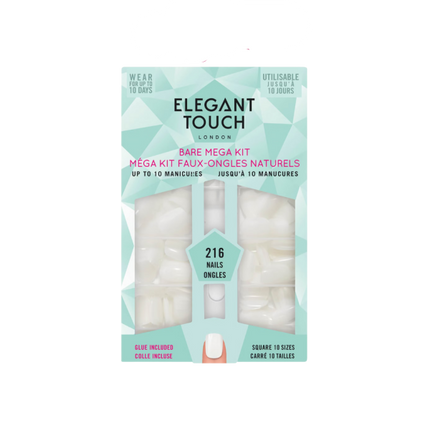 Elegant Touch Bare Mega Kit 216 Nails