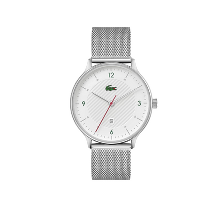 Lacoste 2011136 Club Silver Stainless Steel Mesh Watch For Men