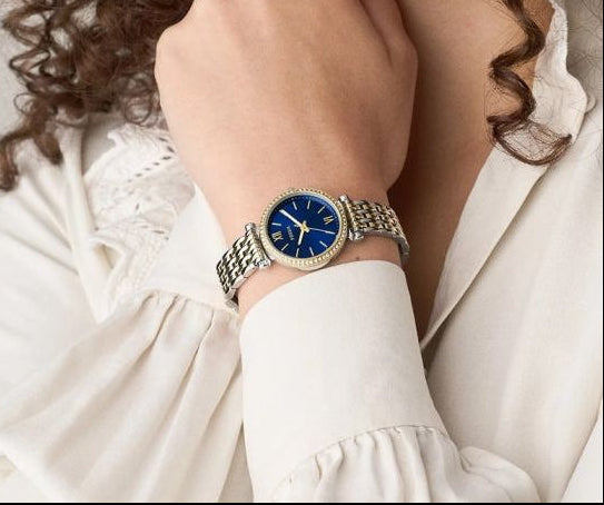 Fossil ES5438 Carlie Women's Watch 28mm Silver Gold