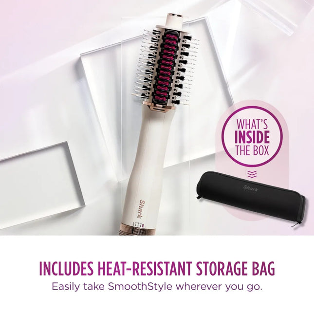 Ninja Shark SmoothStyle Heated Brush & Smoothing Comb-Storage Bag HT212ME