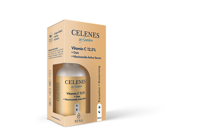 Celenes Rena Vitamin C 12.5% + Oats + Niacinamide - 30ml Brightening Face Serum