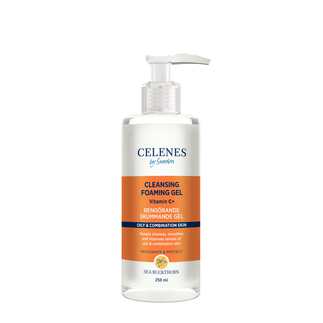 Celenes Thermal Cleansing Foaming Gel with Vitamin C 250ml for Oily & Combination Skin