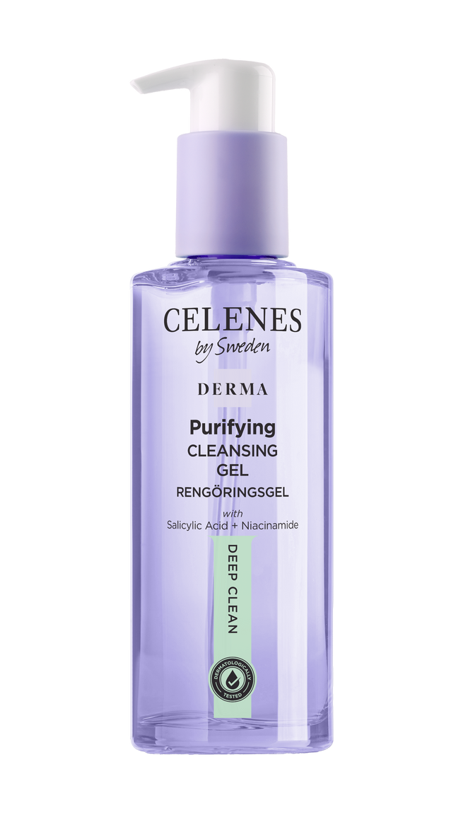 Celenes Derma Purifying Deep Clean Cleansing Gel 250ml –  for Oily & Combination Skin