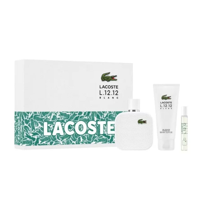 Lacoste L.12.12 Blanc EDT 3-Piece Gift Set For Men