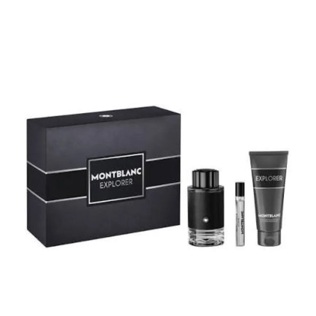 Montblanc Explorer EDP 100Ml, Travel Spray 7.5Ml & Shower Gel 100Ml Gift Set For Men
