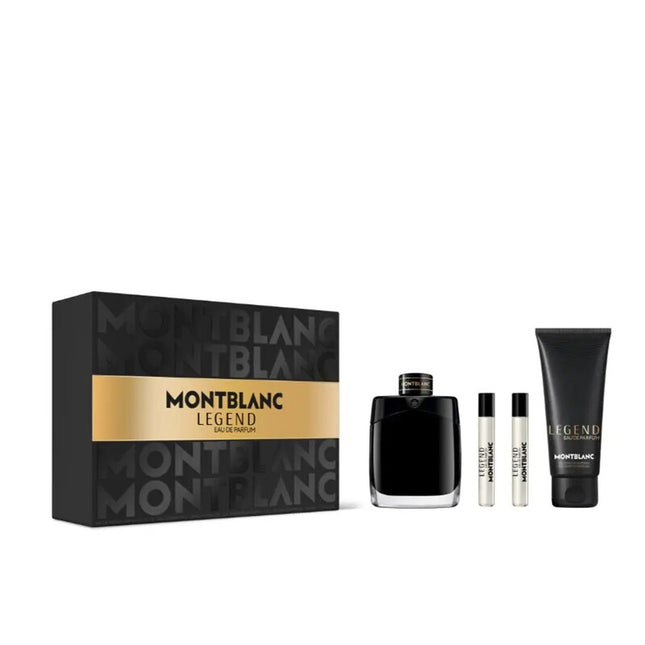 Montblanc Legend EDP 100Ml, 2×7.5Ml Travel Sprays & Shower Gel 100Ml Gift Set For Men