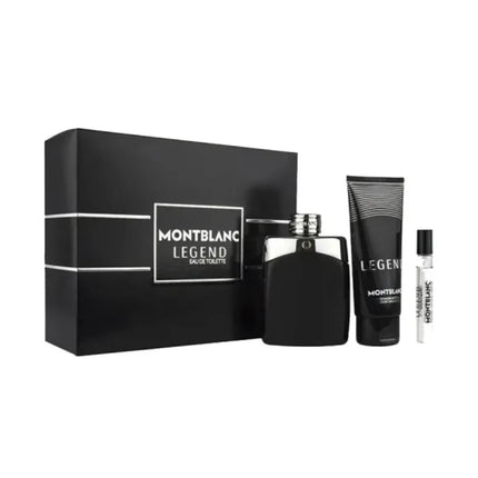 Montblanc Legend EDT 100Ml, Travel Spray 7.5Ml & Shower Gel 100Ml Gift Set For Men