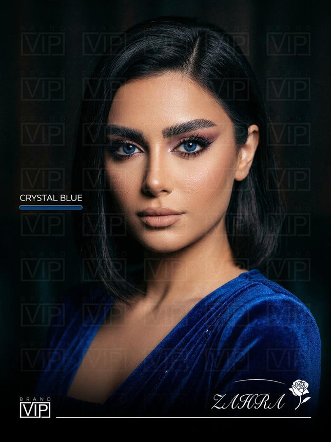 Zahra Lenses Annual Lenses Blue Crystal