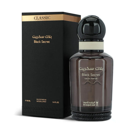  الماجد للعود عطر بلاك سيكرت كلاسيك أو دو بارفيوم 100 مل للجنسين