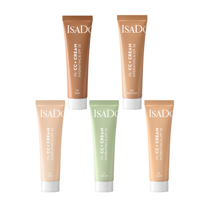 Isadora CC + Cream Hydrating & SPF30 Shades
