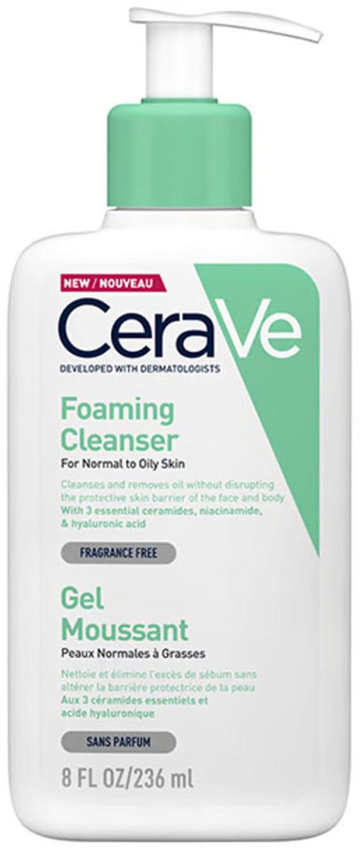 CeraVe Foaming Cleanser for Normal to Oily Skin 236mL