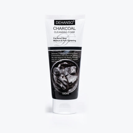 DeHanso Charcoal Cleansing Foam 180ml tube standing upright on a white background
